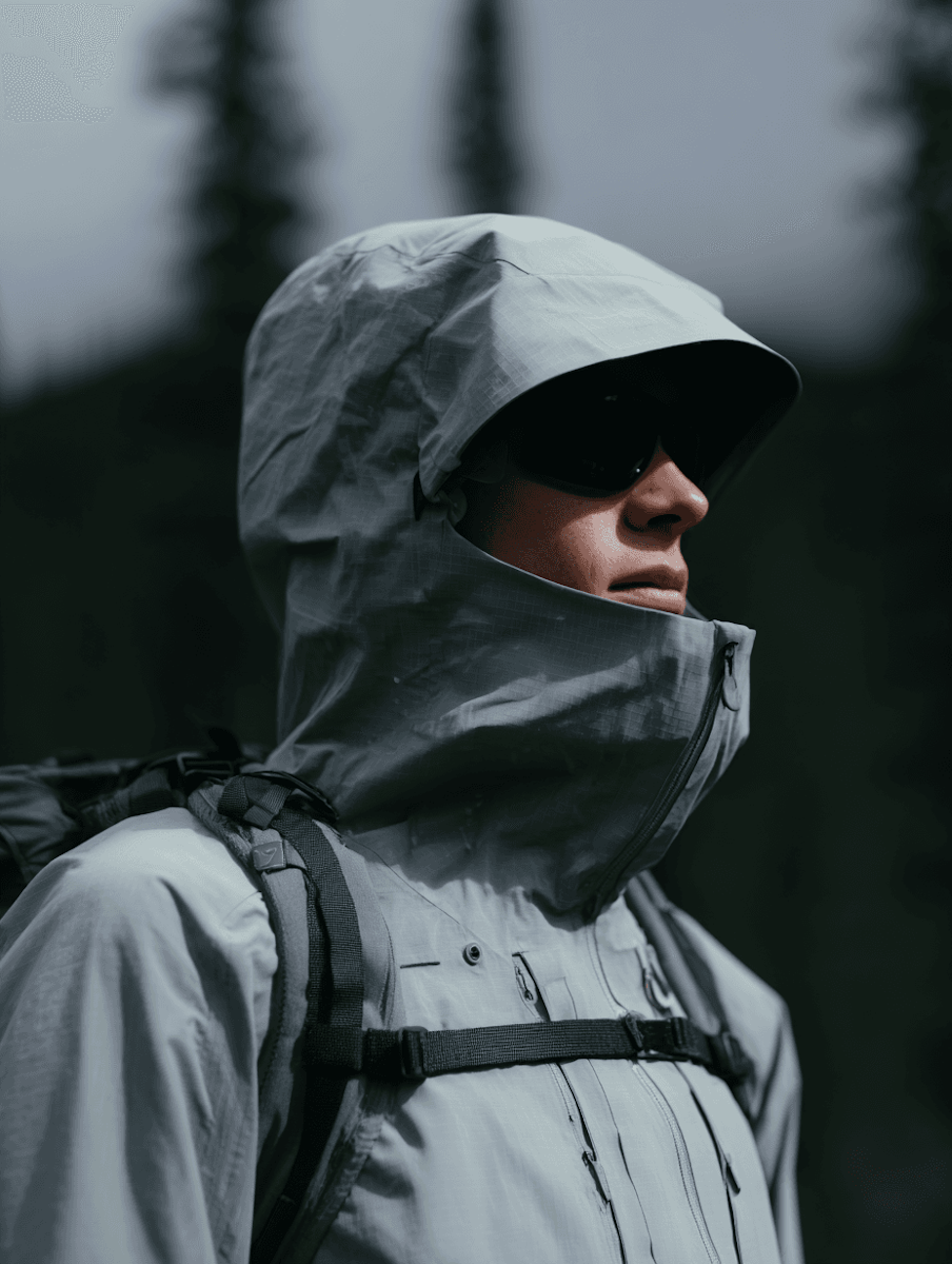 Outdoor photographer with commercial photography equipment